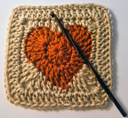 Granny Square Heart - Crochet Pattern