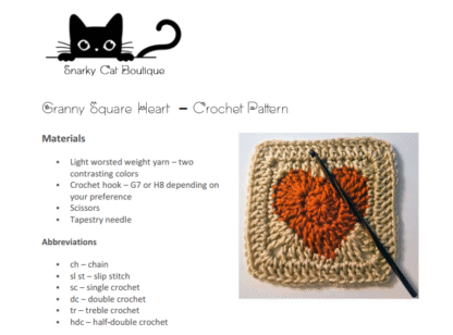 Granny Square Heart - Crochet Pattern - Image 3